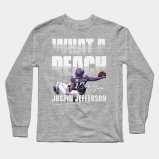 Justin Jefferson Minnesota Arm Reach Long Sleeve T-Shirt